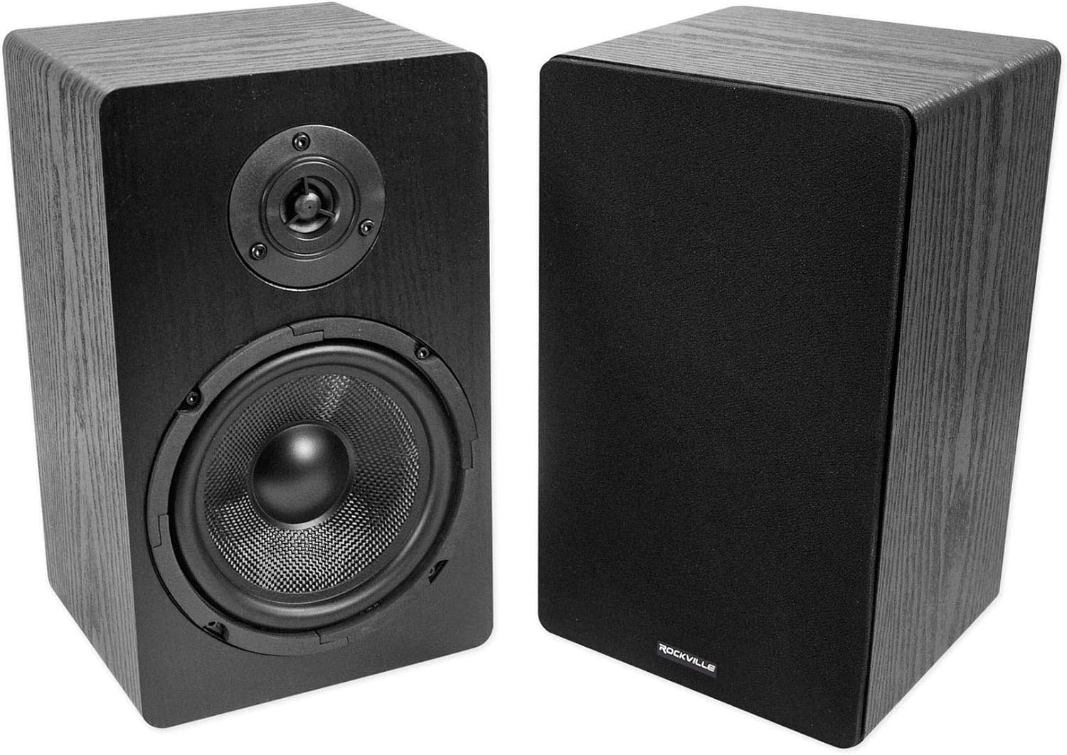 Rockville Pair RockShelf 68B V2 400W Black 6.5