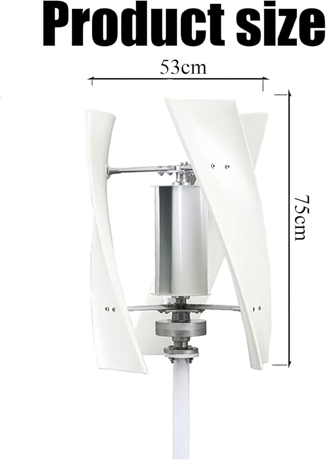 12000W Durable 3 - Blade Vertical Axis Wind Turbine, Low Noise Wind Generators for Home Use12v/24V 48V 220V, with Controller
