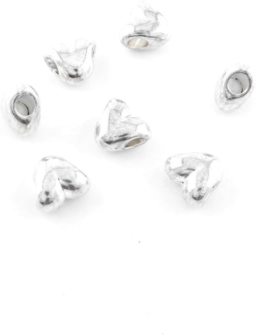 790 Pieces Antique Silver Tone Jewelry Making Charms Findings Fashion Wholesale Supplies Pendant Lots Bulk Supply D8AR3B Heart Loose Beads