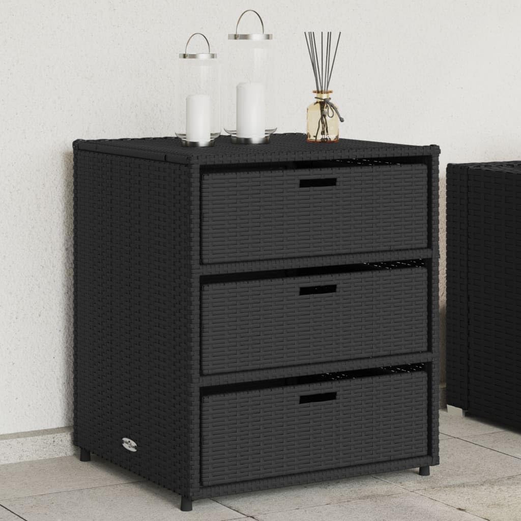 Patio Storage Cabinet Black 21.7