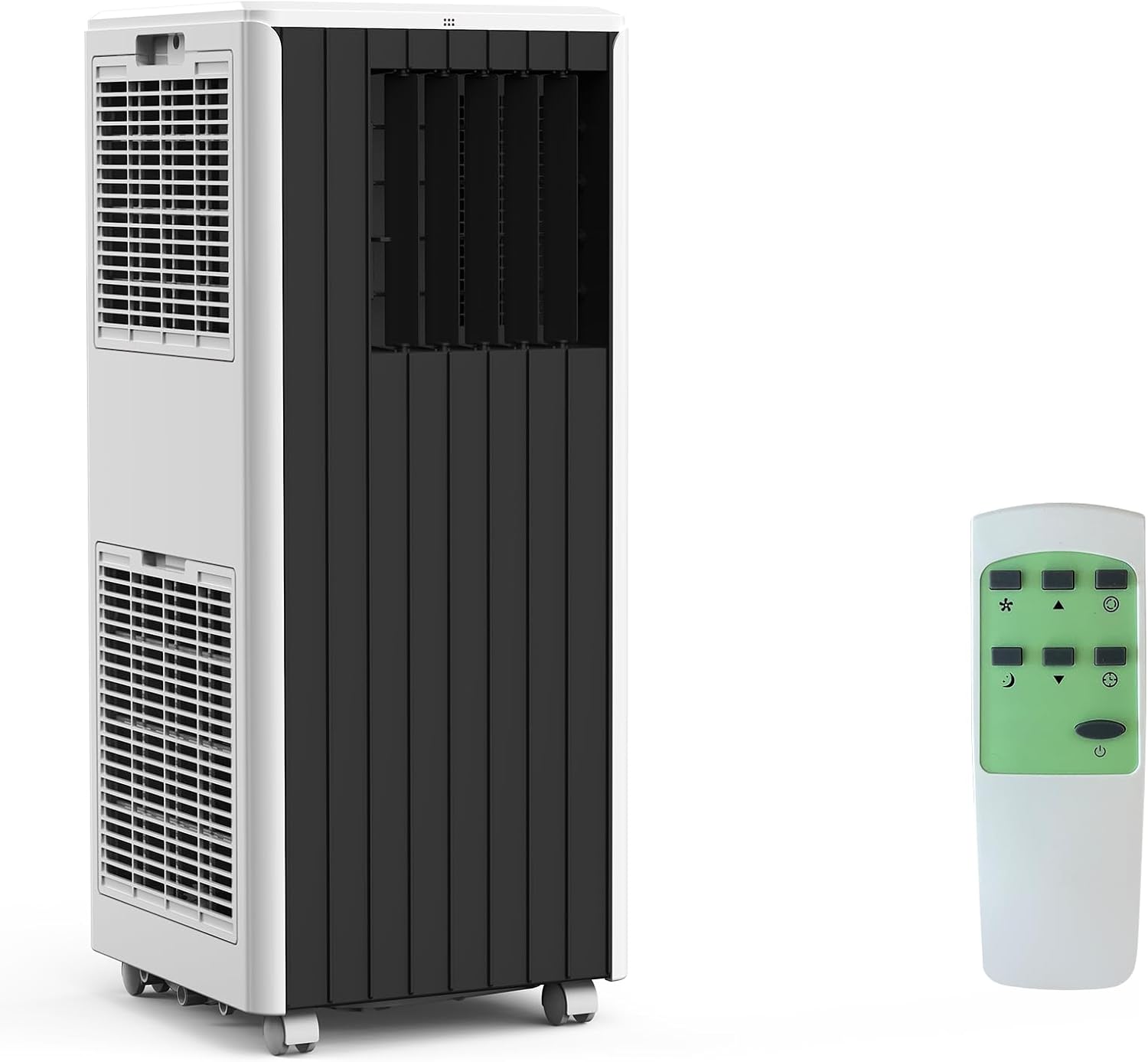 8,000 BTU Portable Air Conditioner, 3 in-1 AC/Dehumidifier/Fan for 350 sq ft, 45 dB Quiet, 24H Timer & Remote, Window Kit & Wheels Included – Grey