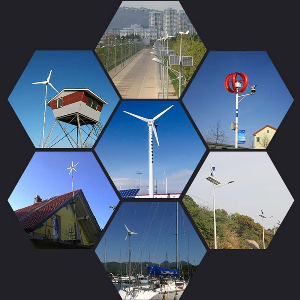 CAJUCA 5000W Wind Turbine Generator Kit Household Permanent Magnet Small Wind Power Generator with Controller Windmill for Wind Solar Hybrid System