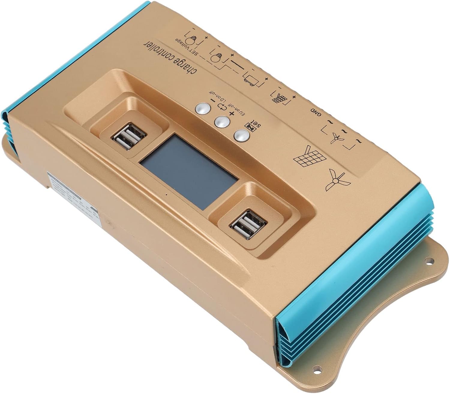 Solar Charge Controller MPPT Solar Panel Regulator Overcharge Protection for RV Home Systems 12V 24V 36V 48V 60V Lithium Battery PC Material (100A)