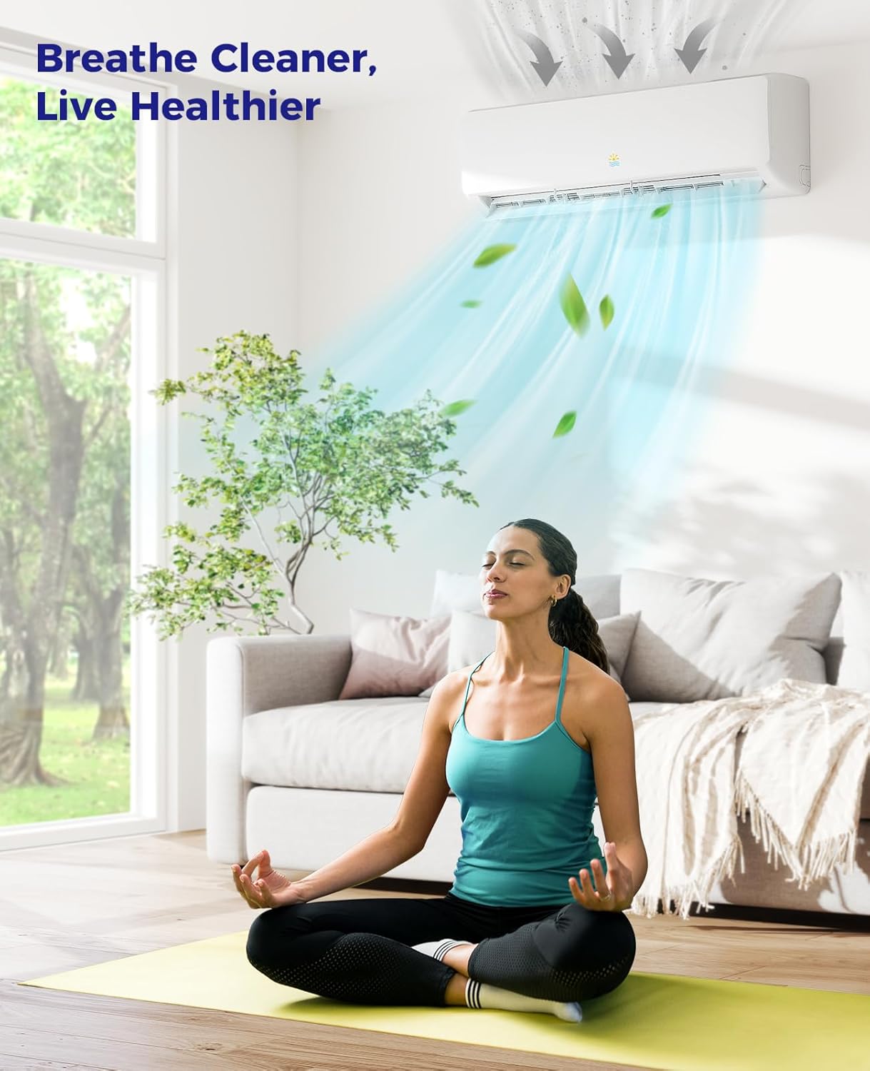 Mini Split Ac/Heating System - 12000 BTU Ductless Mini Split Air Conditioner with Heat Pump, 19 SEER2 115V Energy Efficient Ac Unit Up to 750 Sq.Ft with Installation Kit