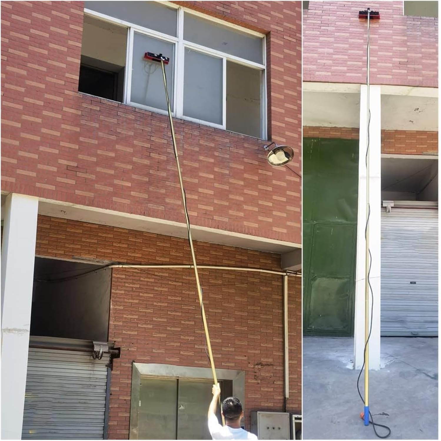 Water Fed Pole Kit Roof Solar Panel Cleaning Tools, Long Handle Window Cleaning(5.4M(18FT))