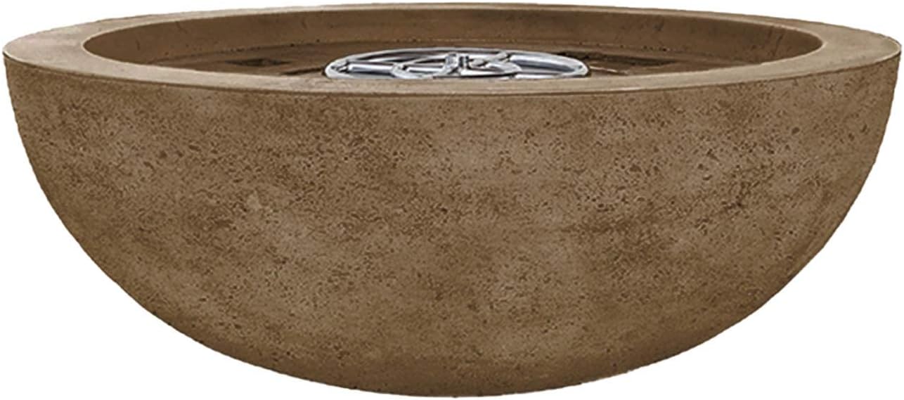 Prism Hardscapes Moderno 4 Concrete Gas Fire Pit (PH-404-1LP), Propane, Cafe, 48-Inch