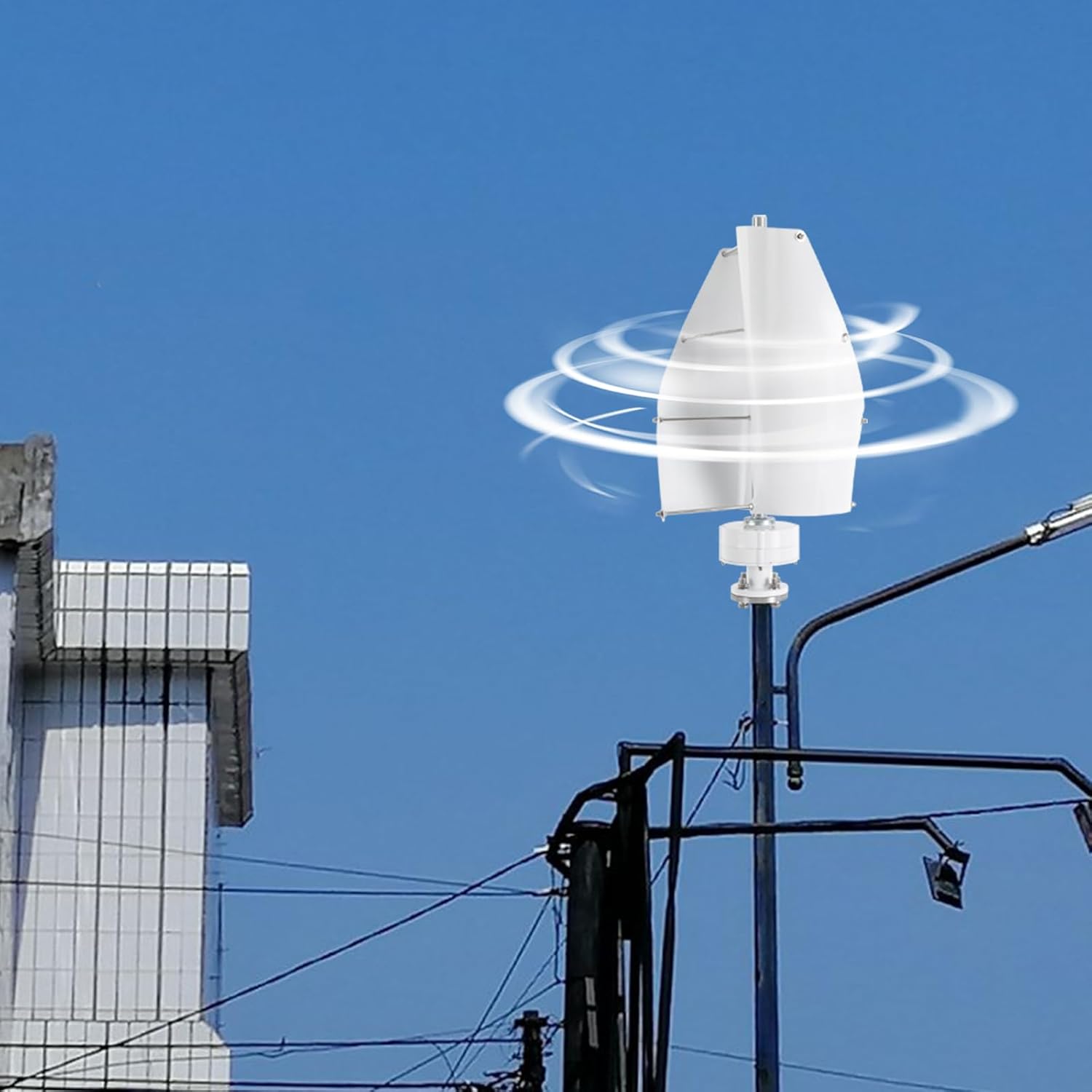 Vertical Wind Turbine Generator Kit, 500W Low Noise Magnetic Levitation Wind Turbine with Controller, 2 Blades Maglev Axis Wind Turbine Generator for Home Street