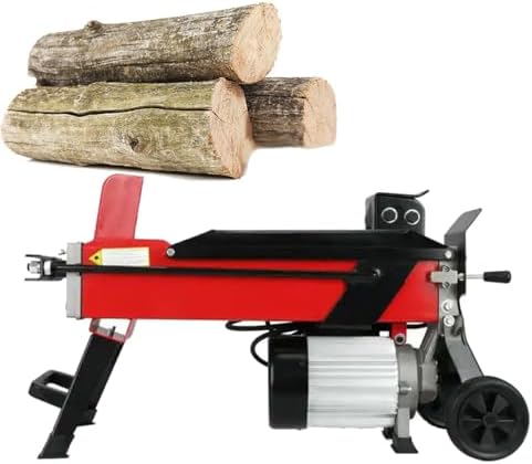 Electric Log Splitter, Hydraulic Wood Splitting Machine for Small to Medium Wood Burners, with Foot Switch and Cross Head, Ideal for Firewood Splitting and Forestry