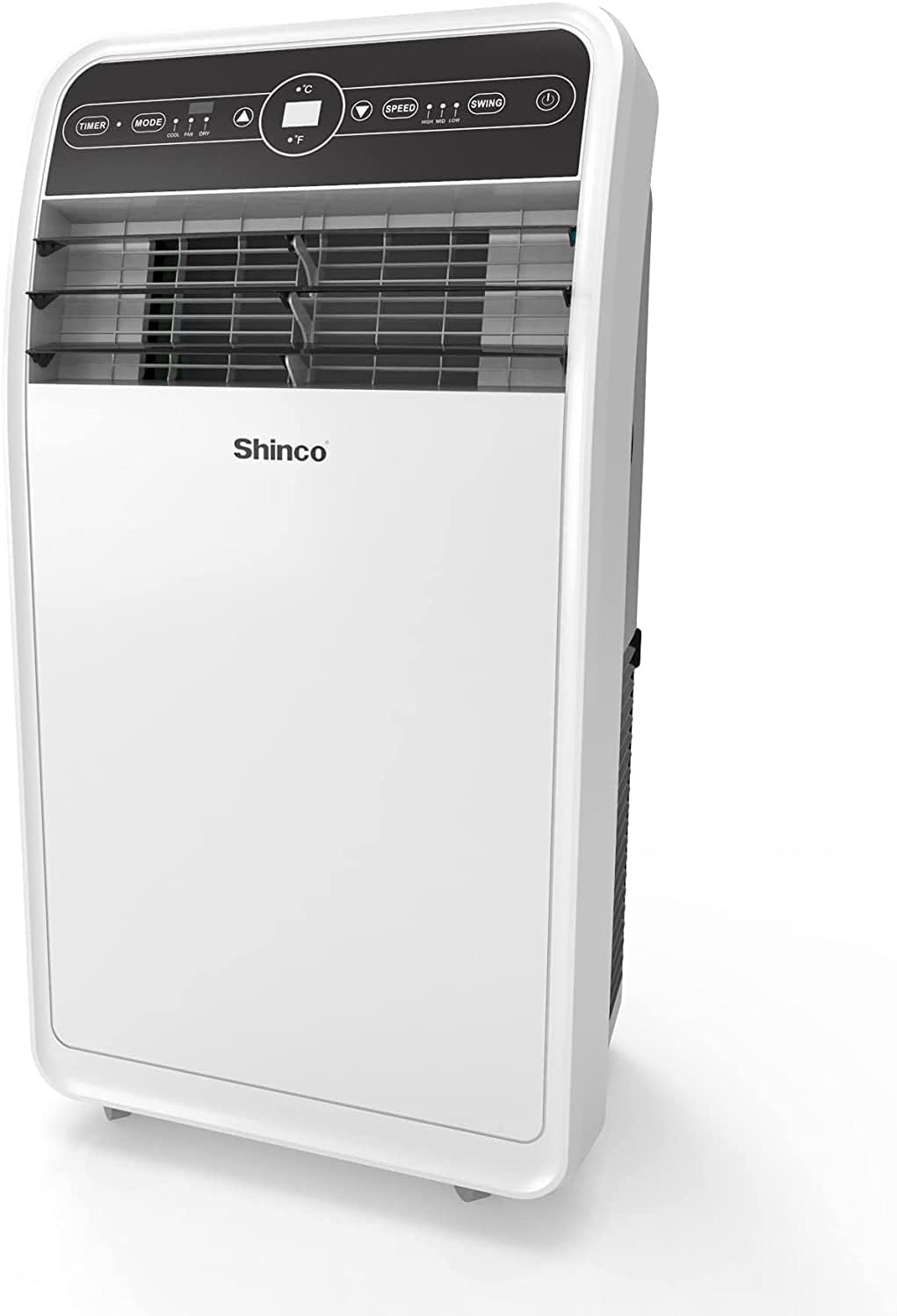 Shinco 10,000 BTU Portable Air Conditioners with Built-in Dehumidifier Function, Fan Mode, Quiet AC Unit Cools Rooms to 300 sq.ft, LED Display, Remote Control, Complete Window Mount Exhaust Kit (Renewed)