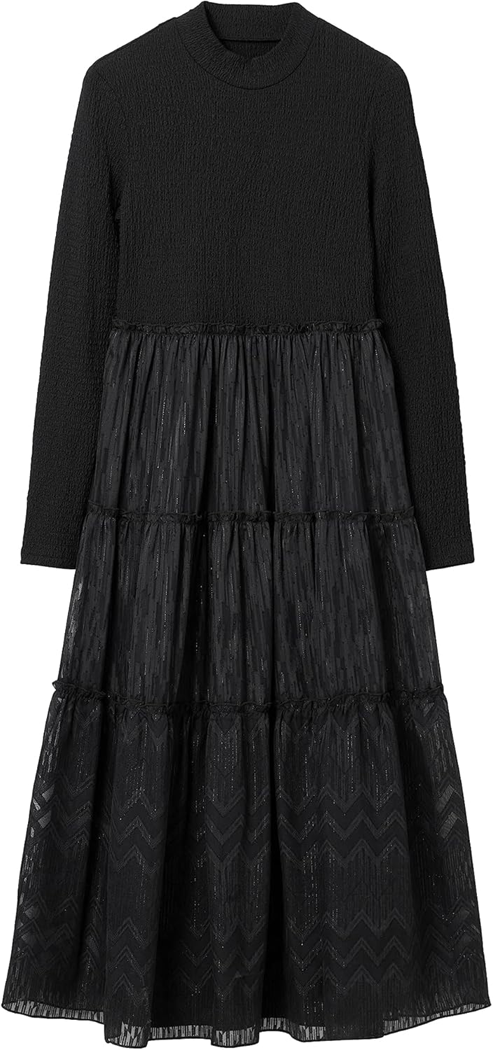 Desigual Women's Vestido Midi Combinado