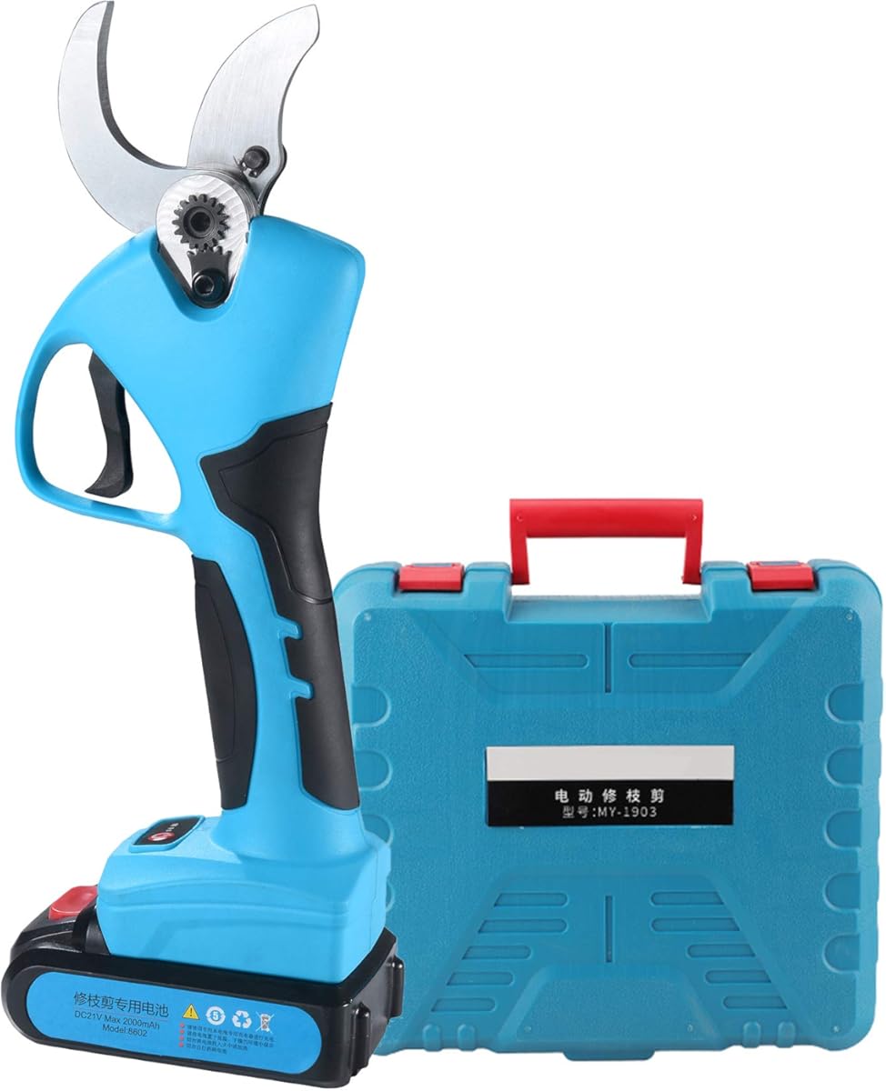 Cordless Pruning Shears,1050W Electric Pruning Shears,Garden Pruner Scissors Tools,2Pcs 2A Backup Rechargeable Lithium Battery Powered Tree Branch Pruner,40mm Cutting Diameter