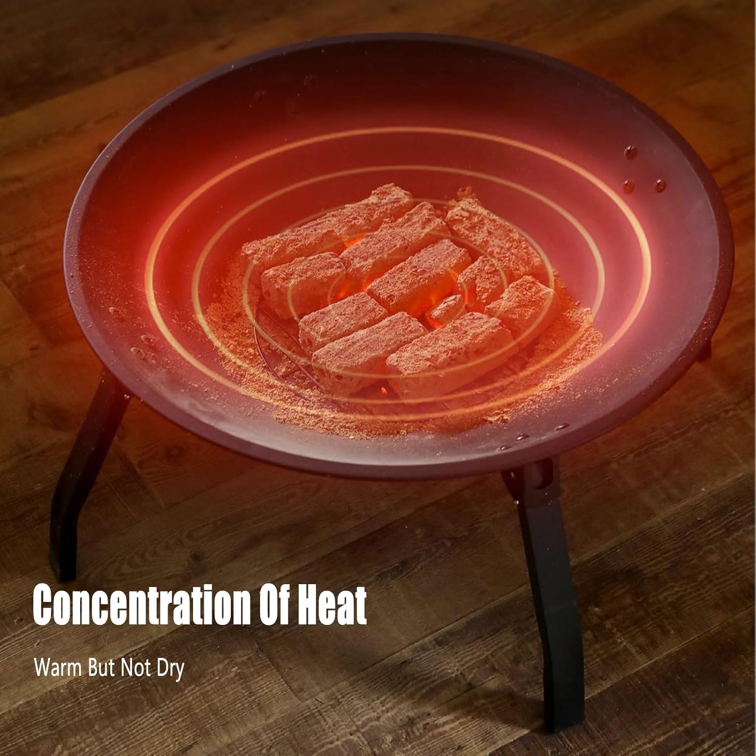 TemkIN Wood Burning Fire Pits for Outside, Folding Metal Fire Pit Table with Cover & Rain Cover, Cooking BBQ Grill, for Camping Picnic Cooking BBQ, Black