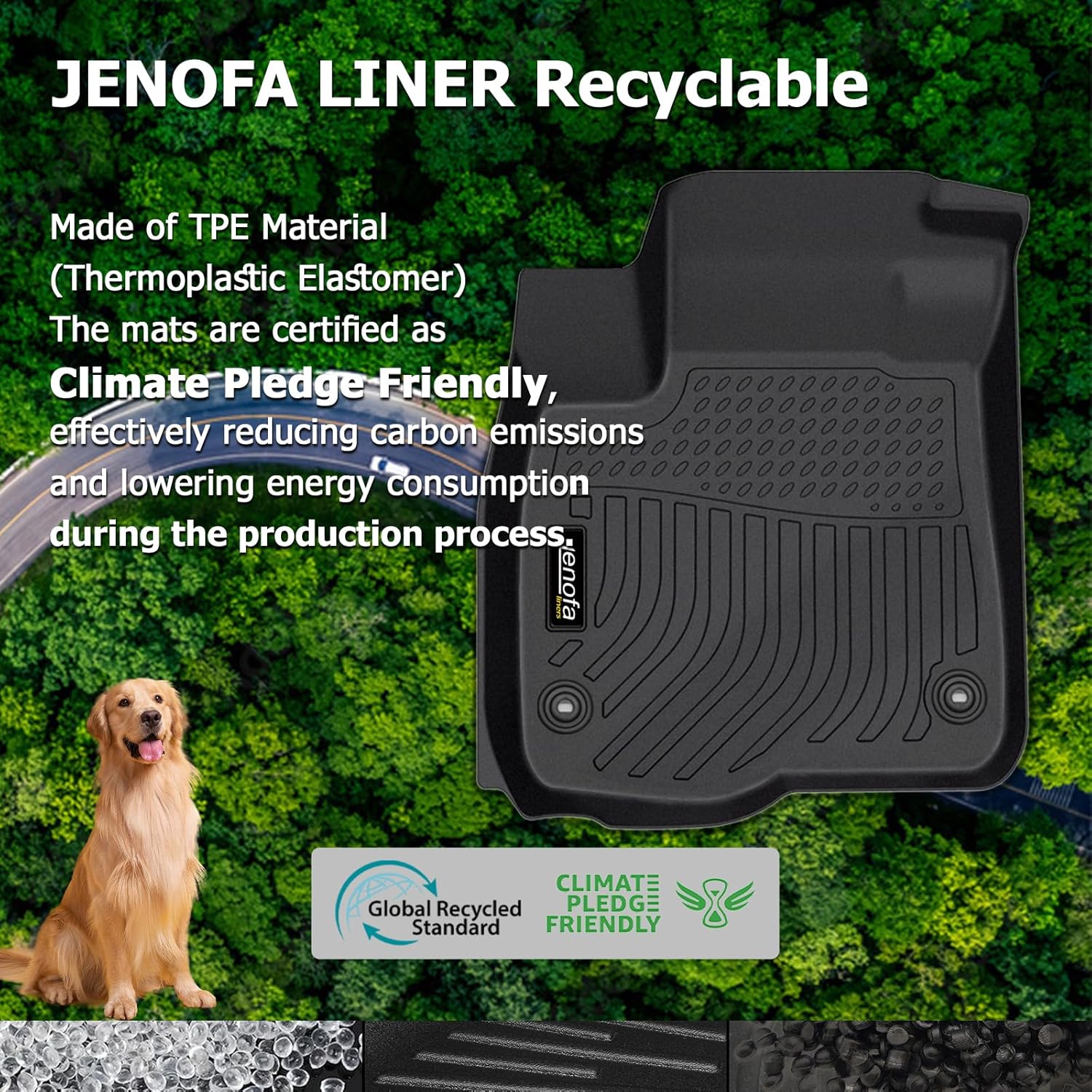 Jenofa-for Cadillac XT4 2019-2025 All Weather Floor Mats Automotive Non-Slip Waterproof Car Mat for 2024 XT4 Accessories (Floor Mats & Rear Seat Back Mats & Cargo Liner)