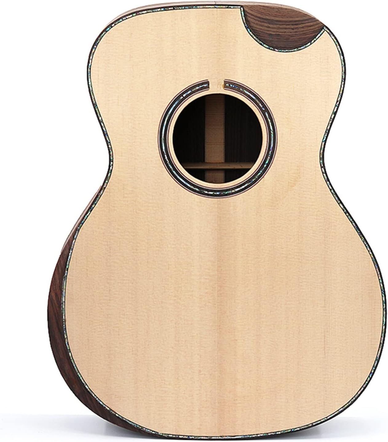 Folk Guitar with Hand Guard Combination Material Rosewood Full Single Barrel Spruce Panel Handmade Guitar Unfinished Guitar Body (Color : 2)