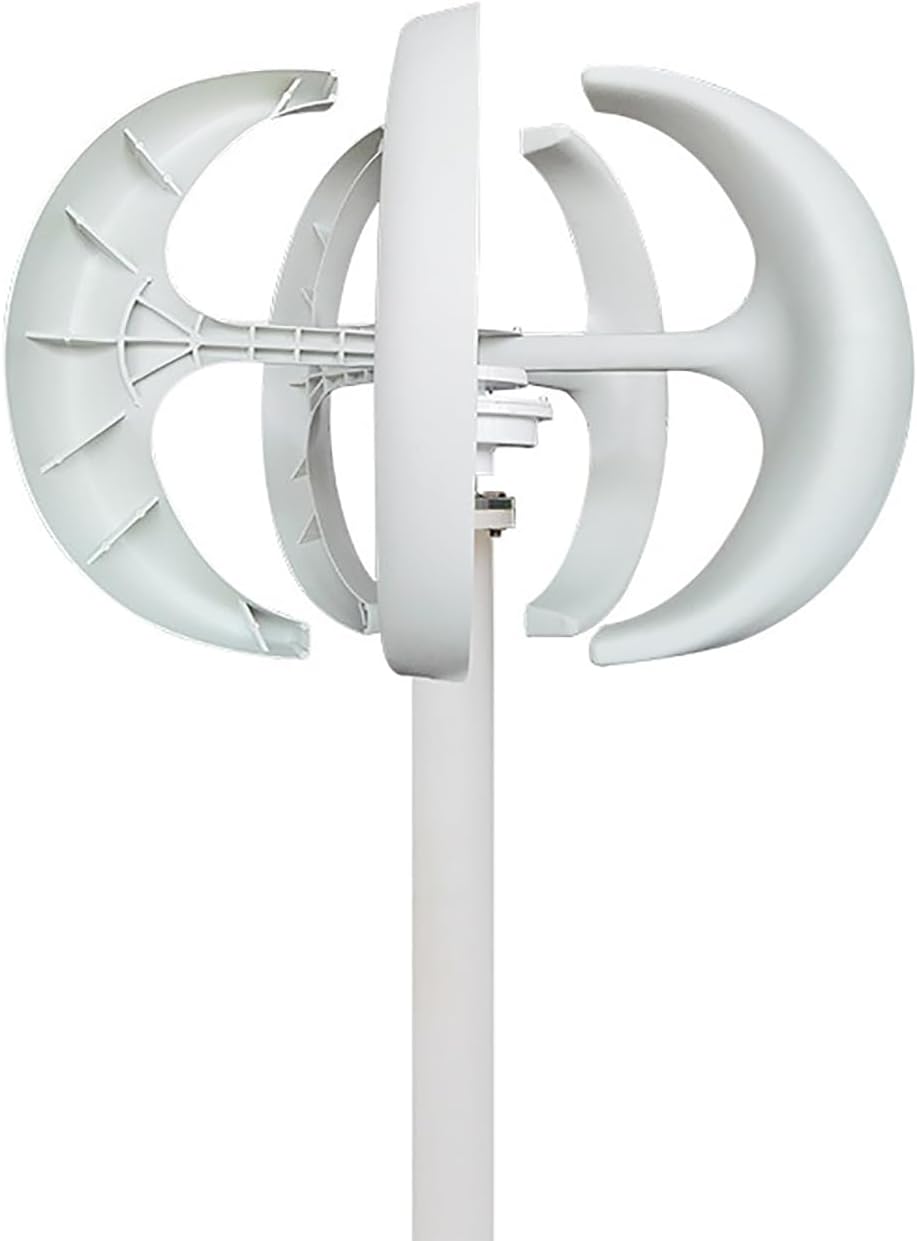 Wind Turbine Generator, Lantern Type 5-Blade Outdoor Windmill Power Kit with Adopt Wind Energy Power Generation Efficiency Intelligent Tracking Technology for Boat, Street Lighting