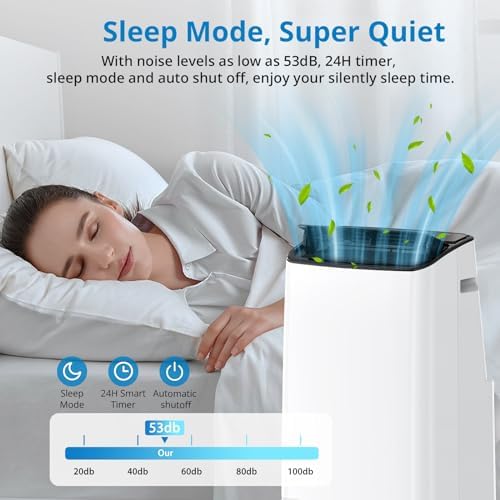 14,000 BTU Portable Air Conditioners Cool Up to 750 Sq. Ft, 3 Modes Portable AC Cooling Unit Dehumidifier Fan Function with Remote/24Hrs Timer/Installation Kits for Home/Office/Dorm