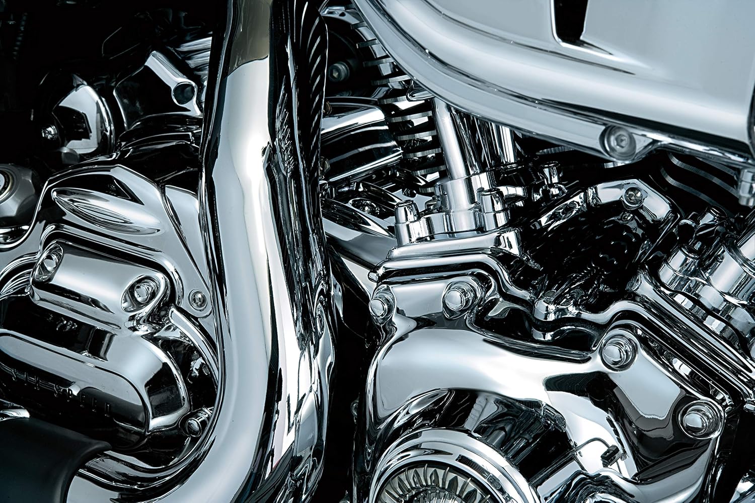 Kuryakyn 8694 Motorcycle Accessory: Rear Cylinder Base Cover Accent for 2009-16 Harley-Davidson Motorcycles, Chrome