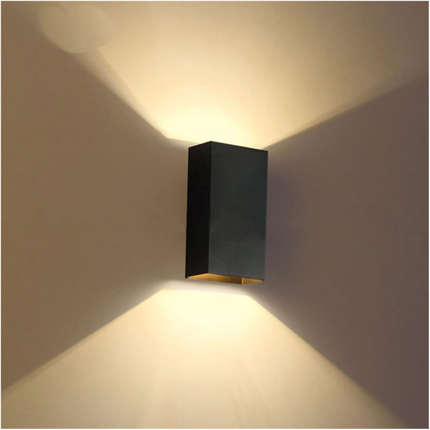 Aluminum Outdoor Waterproof Wall lamp led Courtyard Gateway Residential eclairage exterieur Corridor Garden Lighting fixtures(Grey,Warm LIGHT-01_6W)