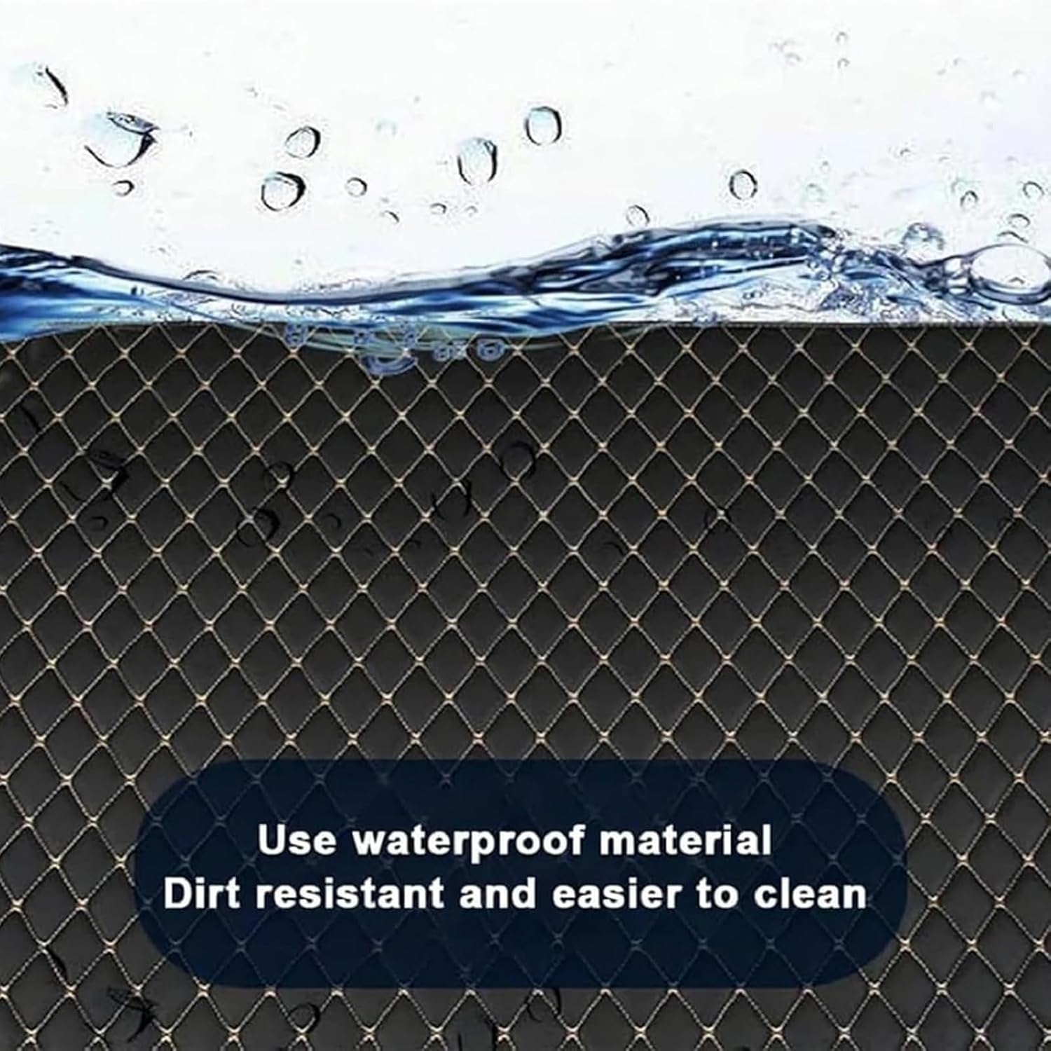 4 Pcs Leather Car Floor Mats for BMW i8 2014 2015 2016 2017 2018-2020, Custom Front Rear Row Foot Pads Liners Waterproof Anti-Slip Carpet Protection Interior Accessories,C/Black-Beige