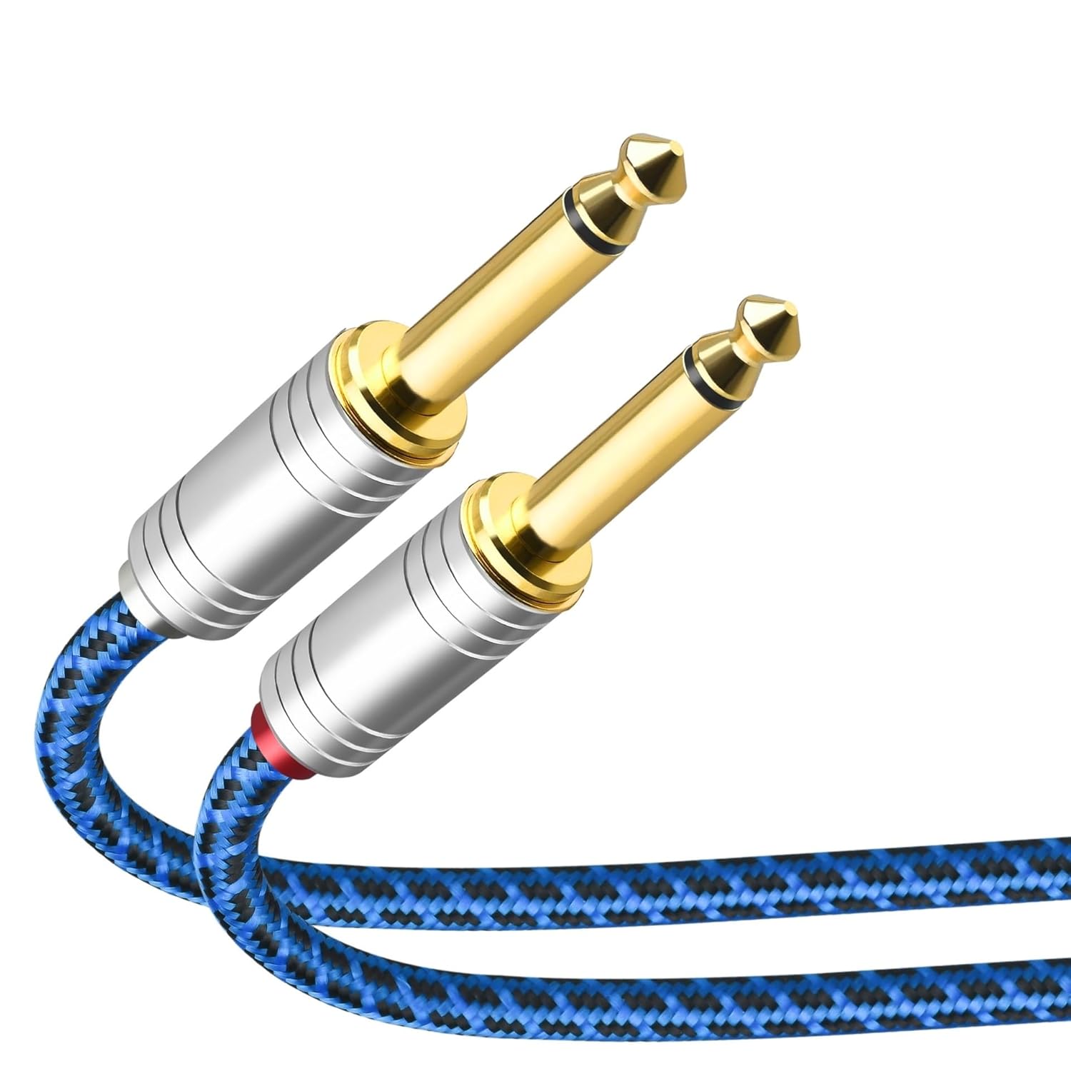 TSTS Guitar Audio Cable Cable 6.5 Silver-Plated Copper Mobile Phone Electric Guitar to Amplifier Mixer 6.35mm(5m)