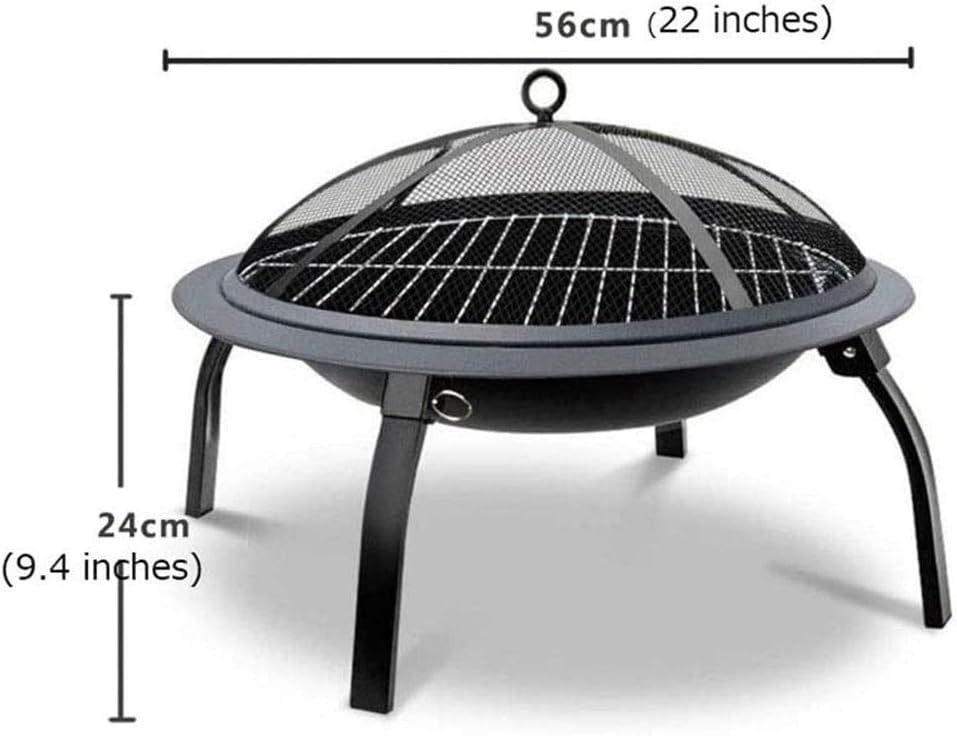 Outdoor Gas Fire Pit,Portable Heater 56cm Diameter Firepit Bowl