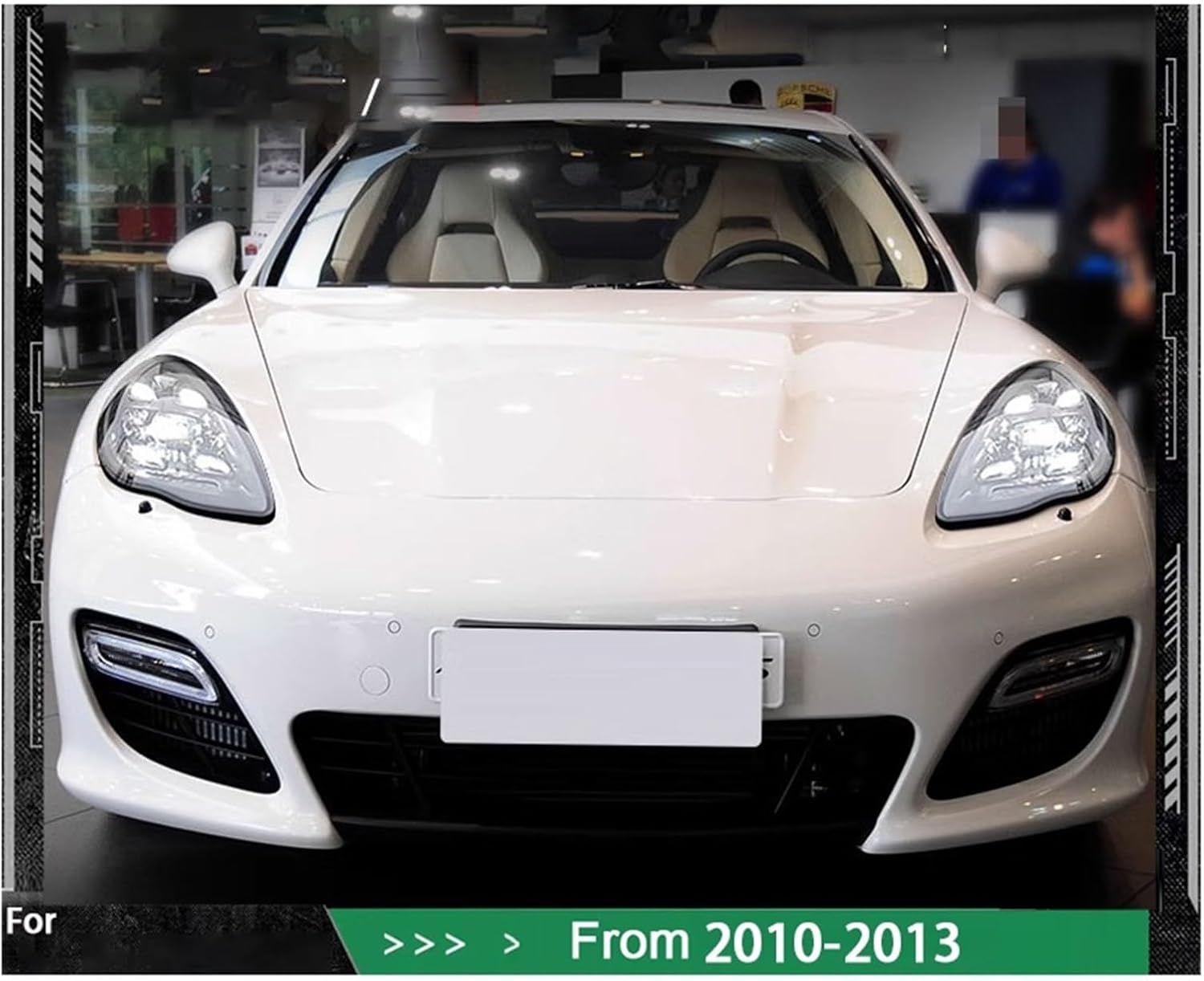 Pair LED Headlights Upgrade Front LED Headlamp Assembly Compatible For Porsche Panamera 970 2010-2013 Plug Play Car Accessories(970.1 10-13,RHD)