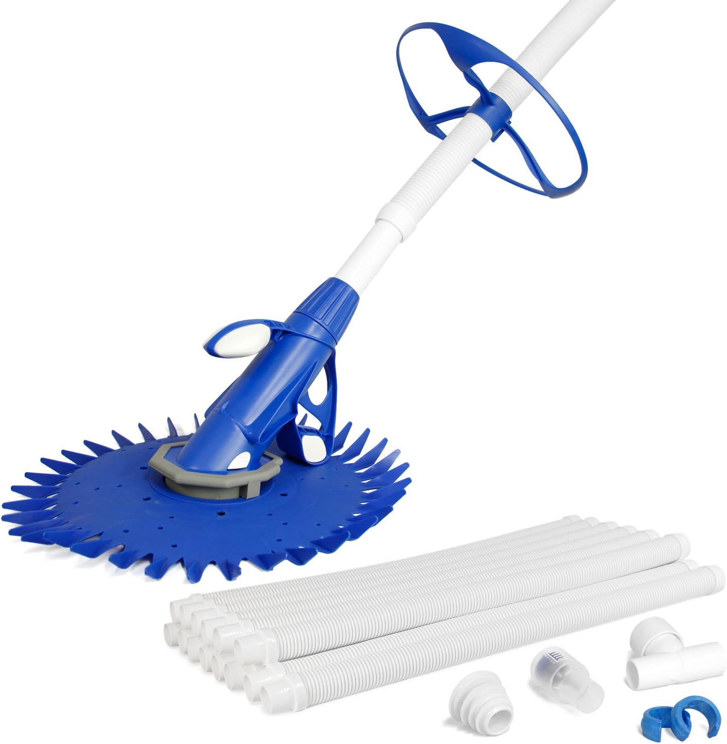 U.S. Pool Supply Professional Suction Pool Cleaner, Inground Automatic Pool Vacuum Cleaner with Hose - Swimming Sweeper Vac Cleaning Suction-Side Cleaners - Auto Creepy Sweeps Removes Debris, Leaves