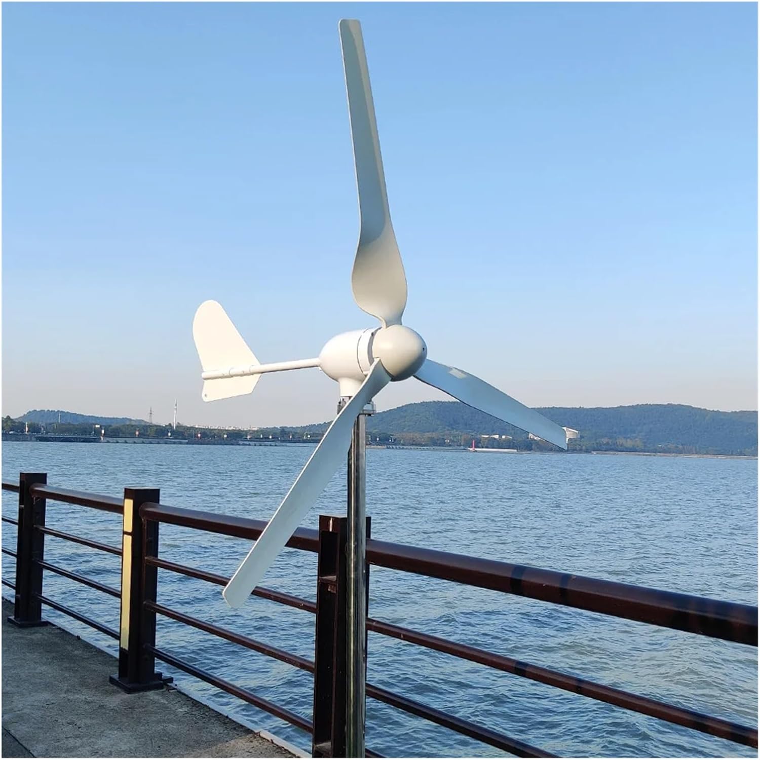 Wind Turbine Generator Kit 3000W Low Noise Horizontal Turbine 12V/24V/48V Wind Power Generator for Hybrid Solar Wind System Low Starting Speed for Home(Off Grid System,48V)