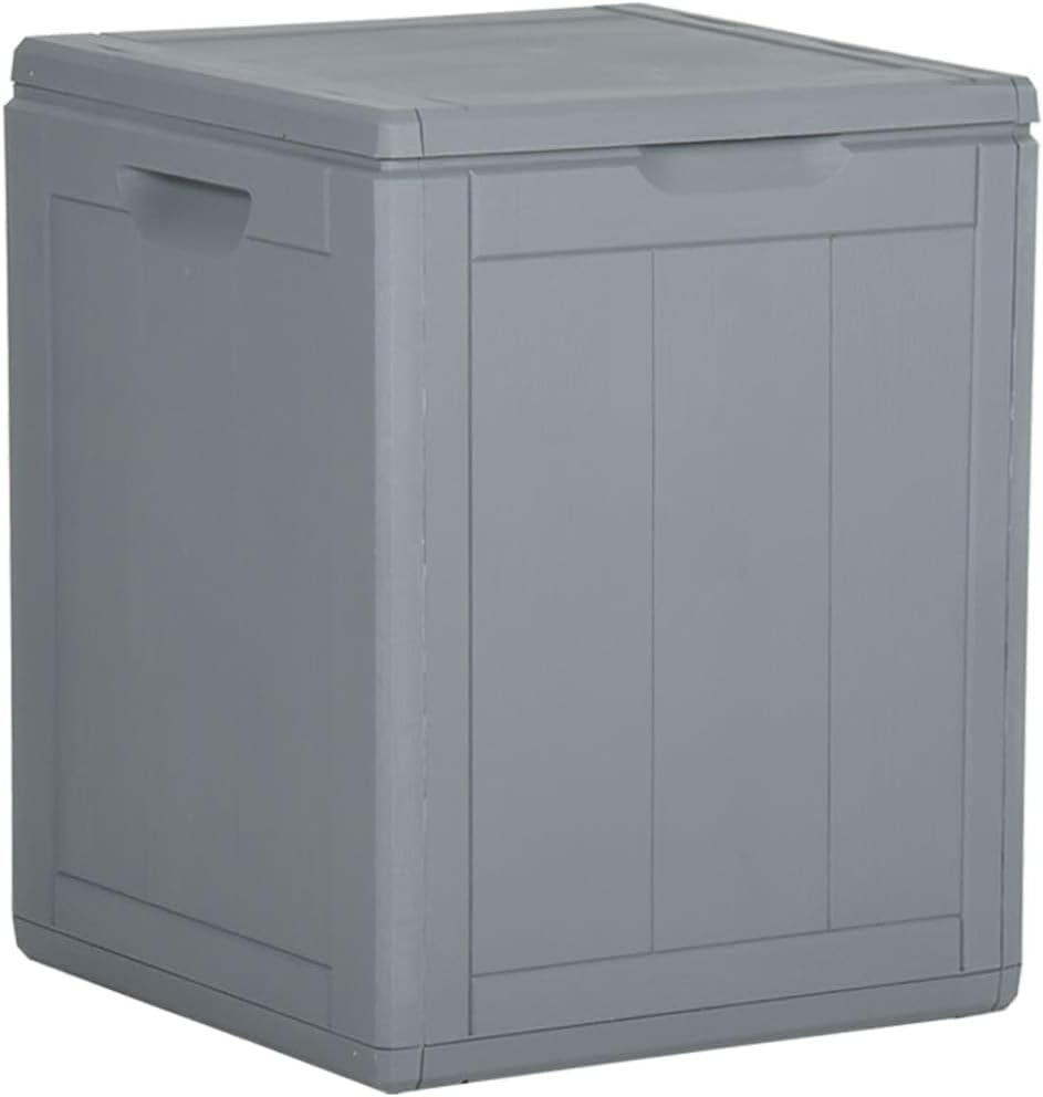 Patio Storage Boxes Patio Storage Box 23.8 gal Gray PP Rattan,Outdoor Storage Box for Patio, Terrace, and Garden Weatherand UVResistant, Grey