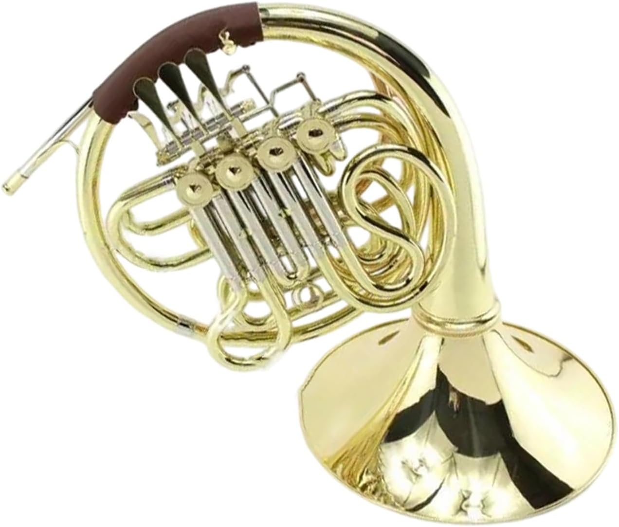 4 Key French Horn Brass Gold Lacquer French Horn Double 4 FB B F Key With Mouthpiece Box