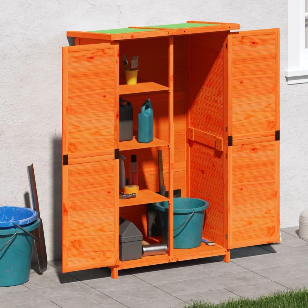 Solid Pine Wood Garden Tool Shed Outdoor Storage 32.7
