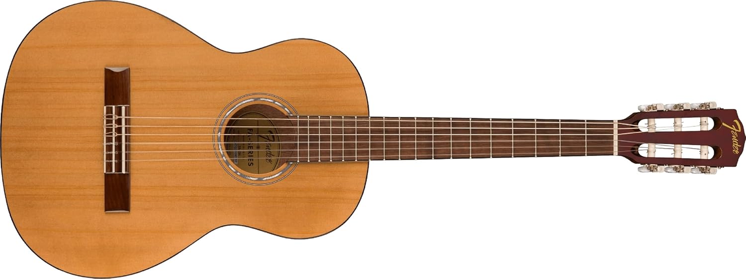 Fender FA-15N 3/4 Scale Nylon String Acoustic Guitar, Natural, with Gig Bag