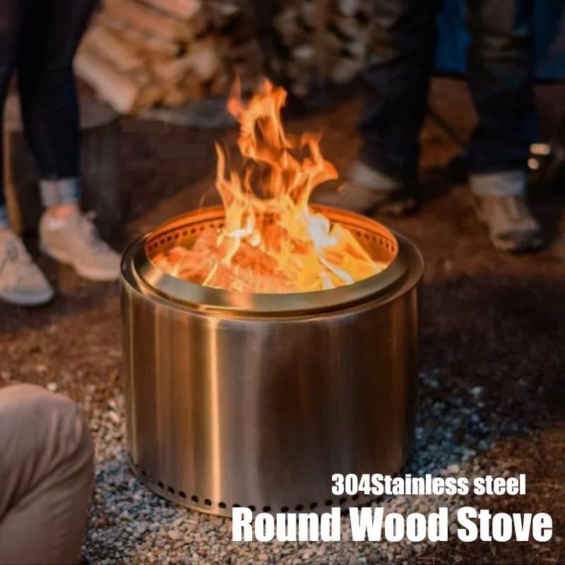 Outdoor Fireplaces Stainless Steel Apartment Bedroom Round Fire Pits Fashion Coffee Shop Villa Barbecue Grill Creative Living Room Heating Stove Fire Pits