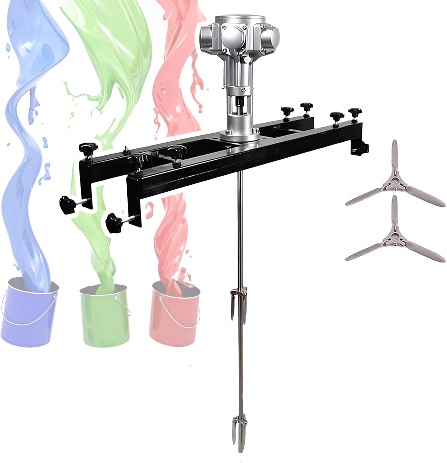 IBC Agitator, Commercial 1 Ton Paint Stirring Machine with Support Hanger, Folding Propeller, Paint Stirring Machine Mix Tool, Paint Mixing Equipment, for Ink Dissolver Agitator