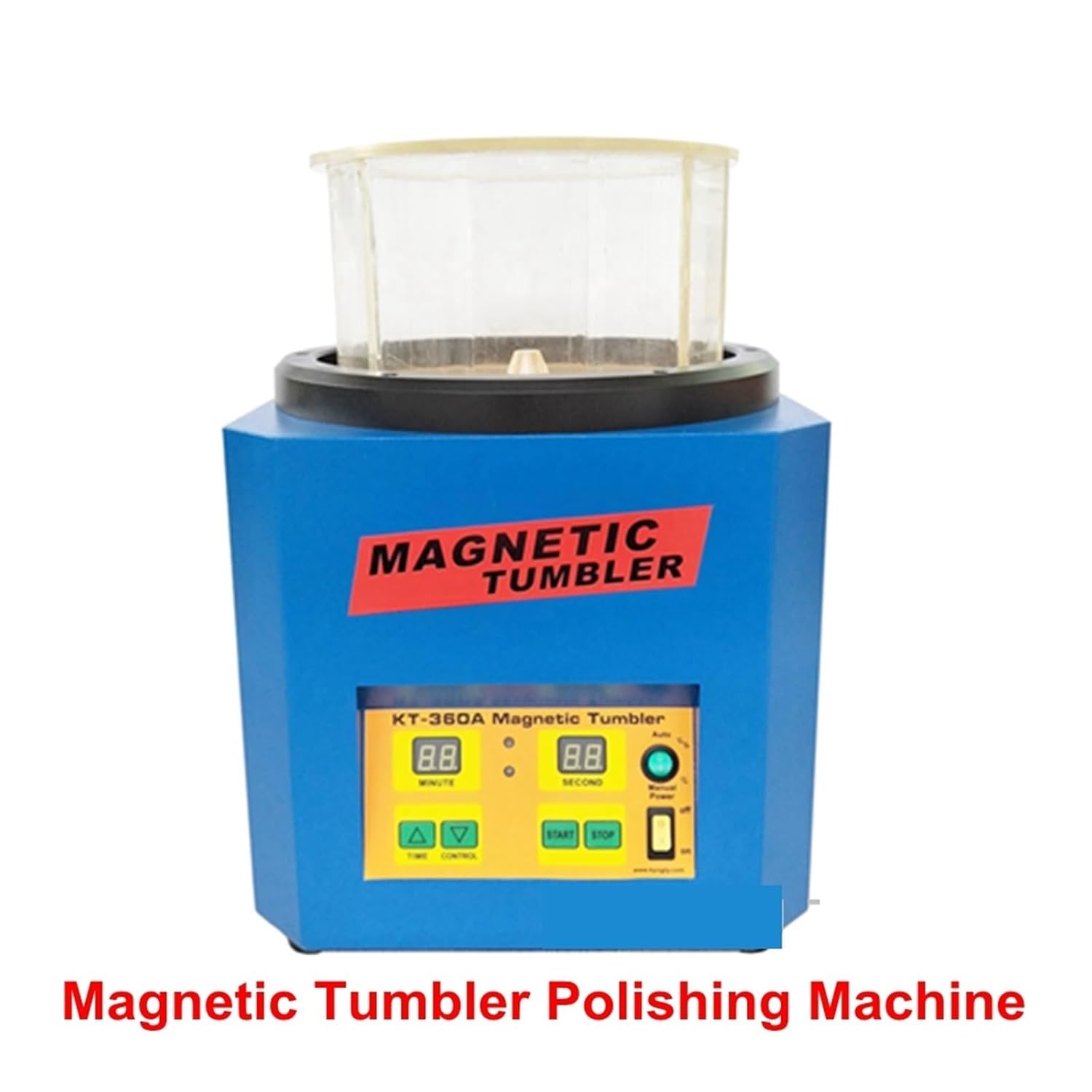 KT-360A Drum Polishing Machine, Jewelry Vibratory Tumbler Barrel Magnetic Tumbler Polisher, 1.3kgs Jewelry Surface Sanding Tools