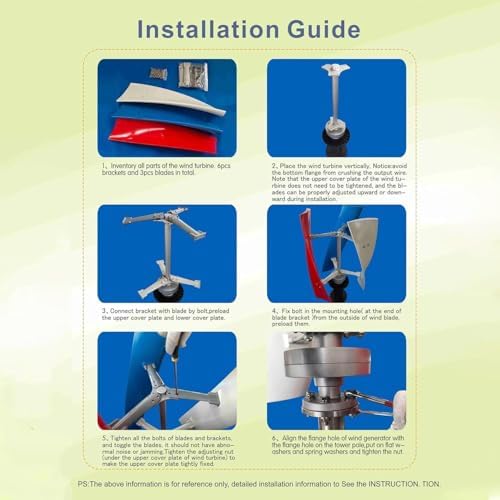 10000W 48V Wind Turbine Generator - Portable Vertical 3-Blade Helix Kit with MPPT Controller for Off-Grid Energy Independence & Home Power Solutions