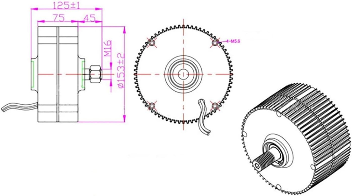 Windmill Generator, 300W 12/24V Low Wind Speed Starting Low RPM Permanent Magnet Alternator Wind Turbine nerator Parts DIY Water nerator Parts (Color : Single Shaft, Size : 24V)
