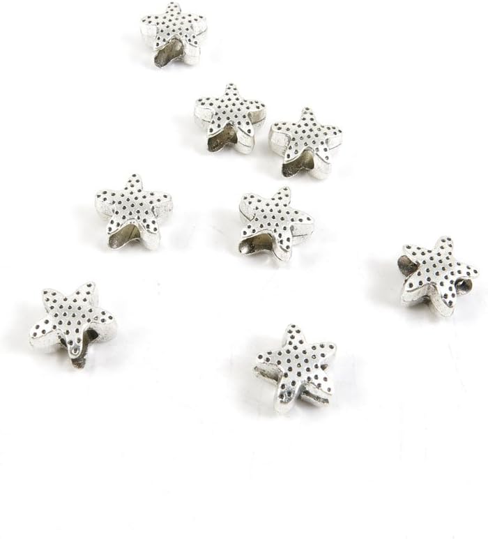 Price per Lot 440 PCS Jewelry Making Charms Antique Silver Tone Color Jewellery Charme Findingss Bulk Wholesale Suppliers Arts Crafts N4ME5 Sea Star Starfish Loose Beads
