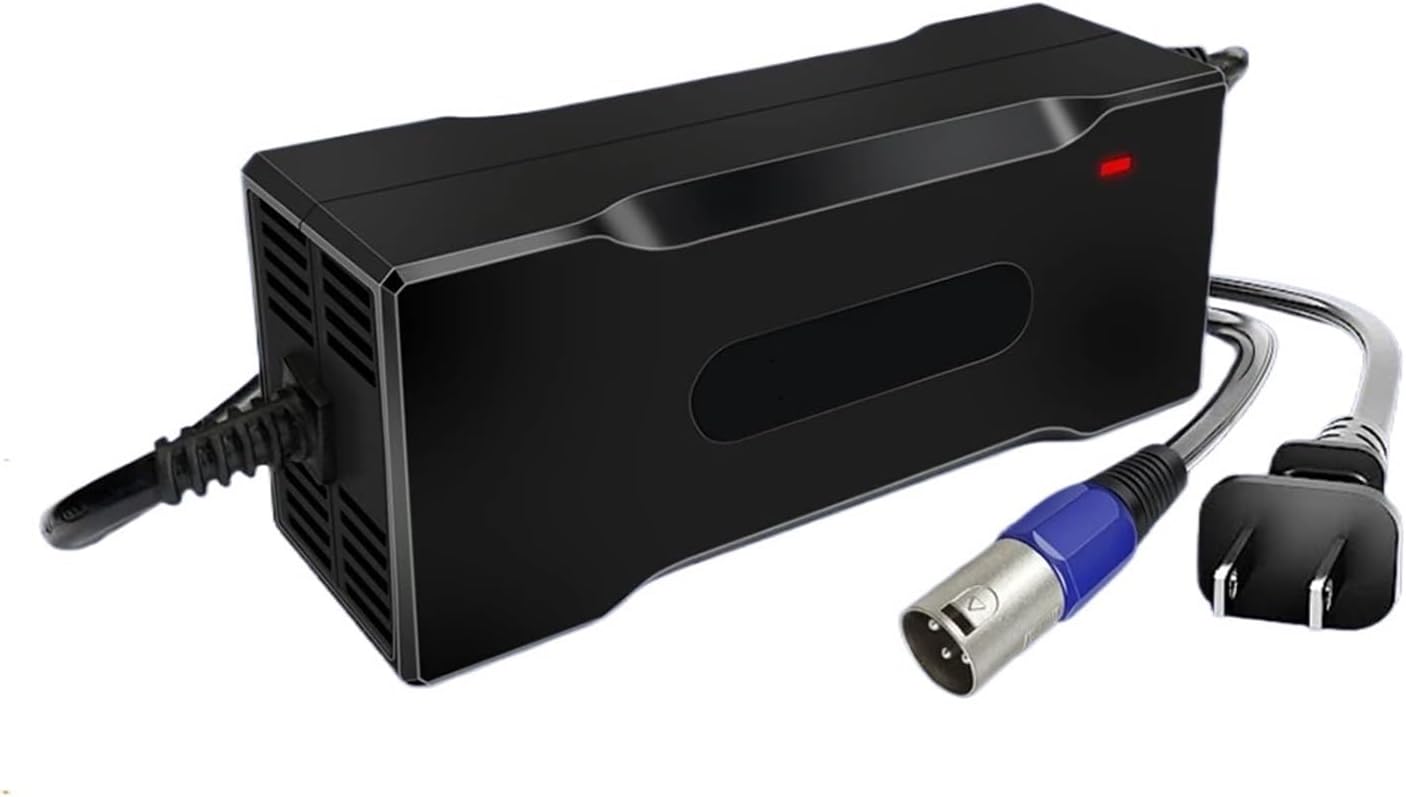 Lead-Acid Battery Charger 54.6V 2A Charger 13S 48V Charger Power Tools Universal DC Fast Charging Power Adapter with Cooling Fan Input 110-240Vac(RCA-X,U.K)