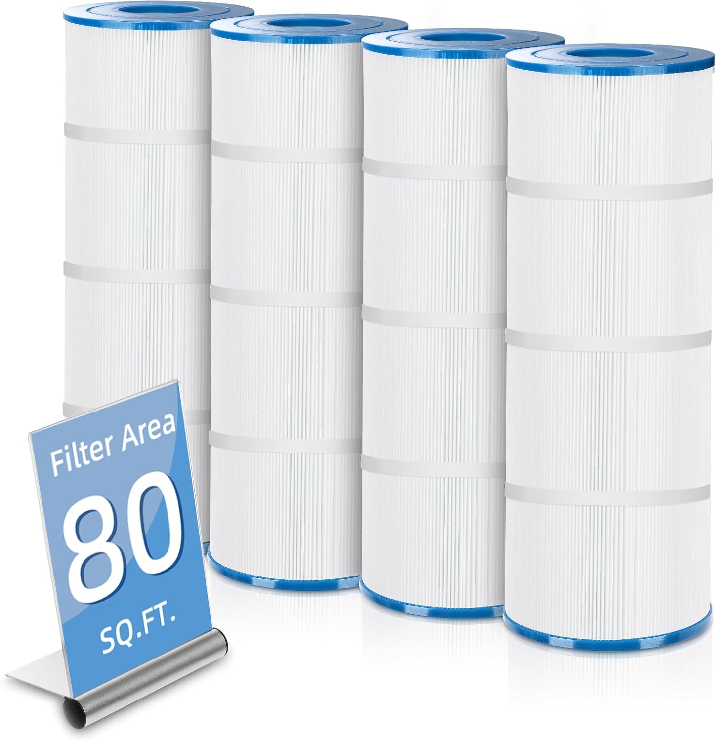 4 Pack CCP320 Pool Filter Cartridge Replace for Clean & Clear Plus 320, Pleatco Advanced PCC80, Waterway Crystal Water 325, Unicel C-7470, Filbur FC-1976, 178580