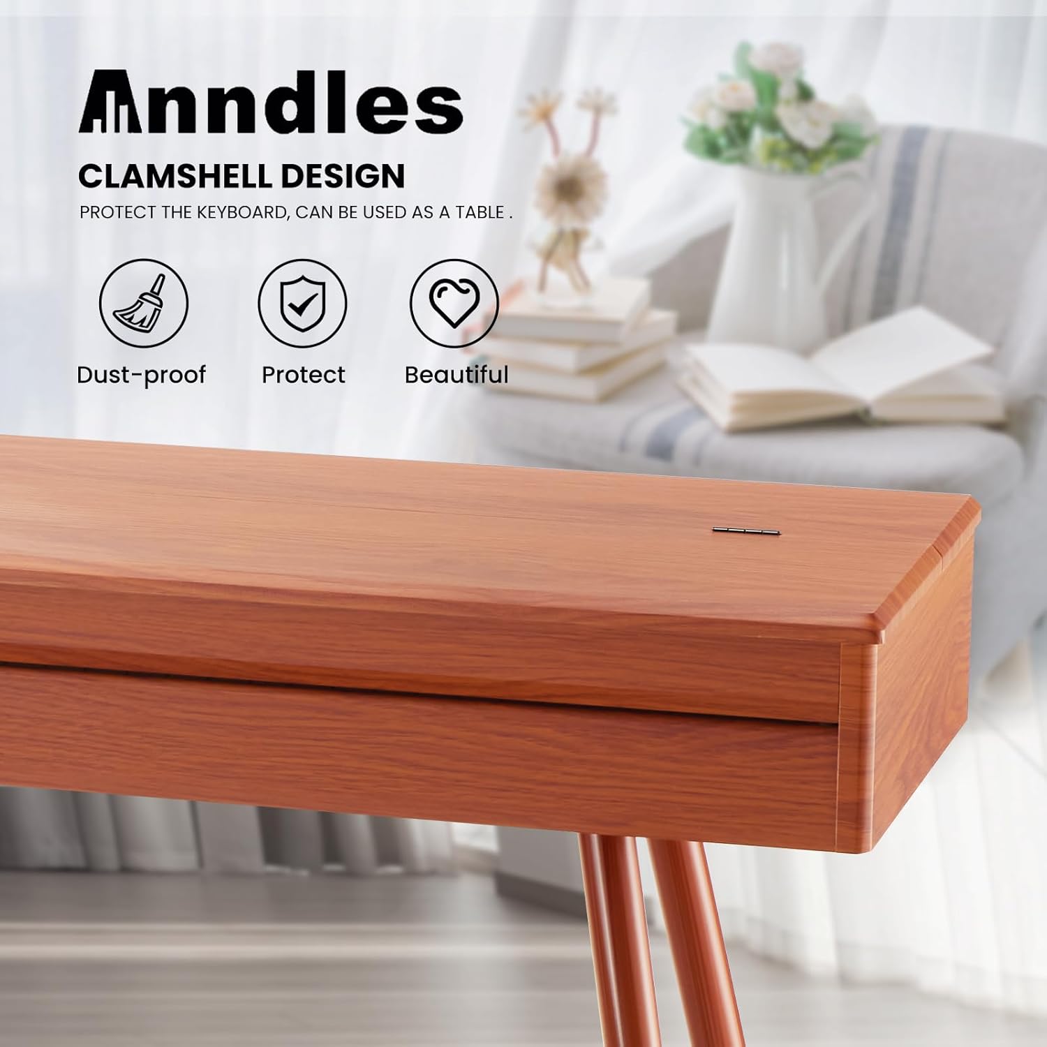 Electric Piano 88 Keys Digital Piano Weighted for Beginner Keyboard Piano Include Piano Bench Power Adapter Three Pedal Manual User (Wood Color)