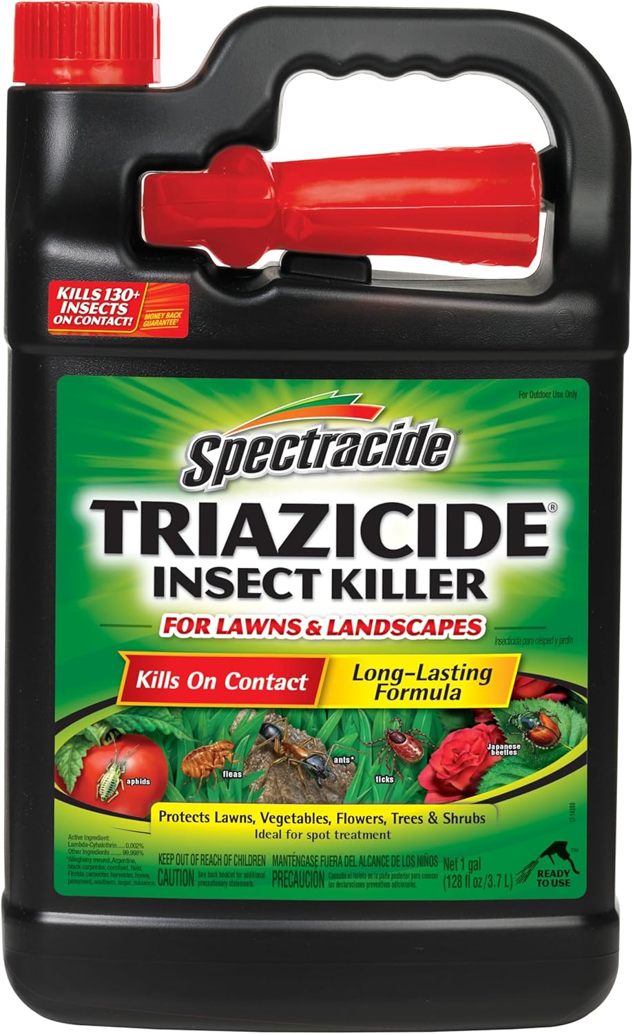Spectracide Triazicide Insect Killer For Lawns & Landscapes, Ready-to-Use, 1-Gallon, 4-Pack