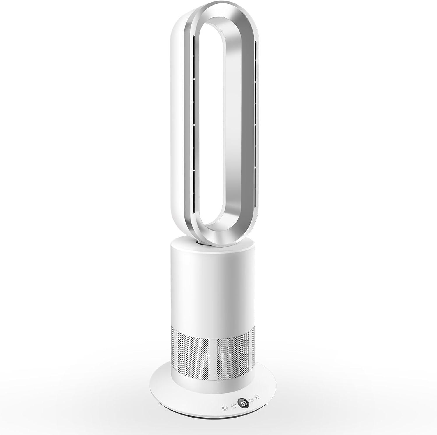 TP09Plus Bladeless Tower Fan, 2-in-1 Space Heater & Cooling Fan with Remote & Touch Control, 10 Cooling + 3 Heating Modes, Ultra-Quiet DC Motor for Bedroom & Home Office