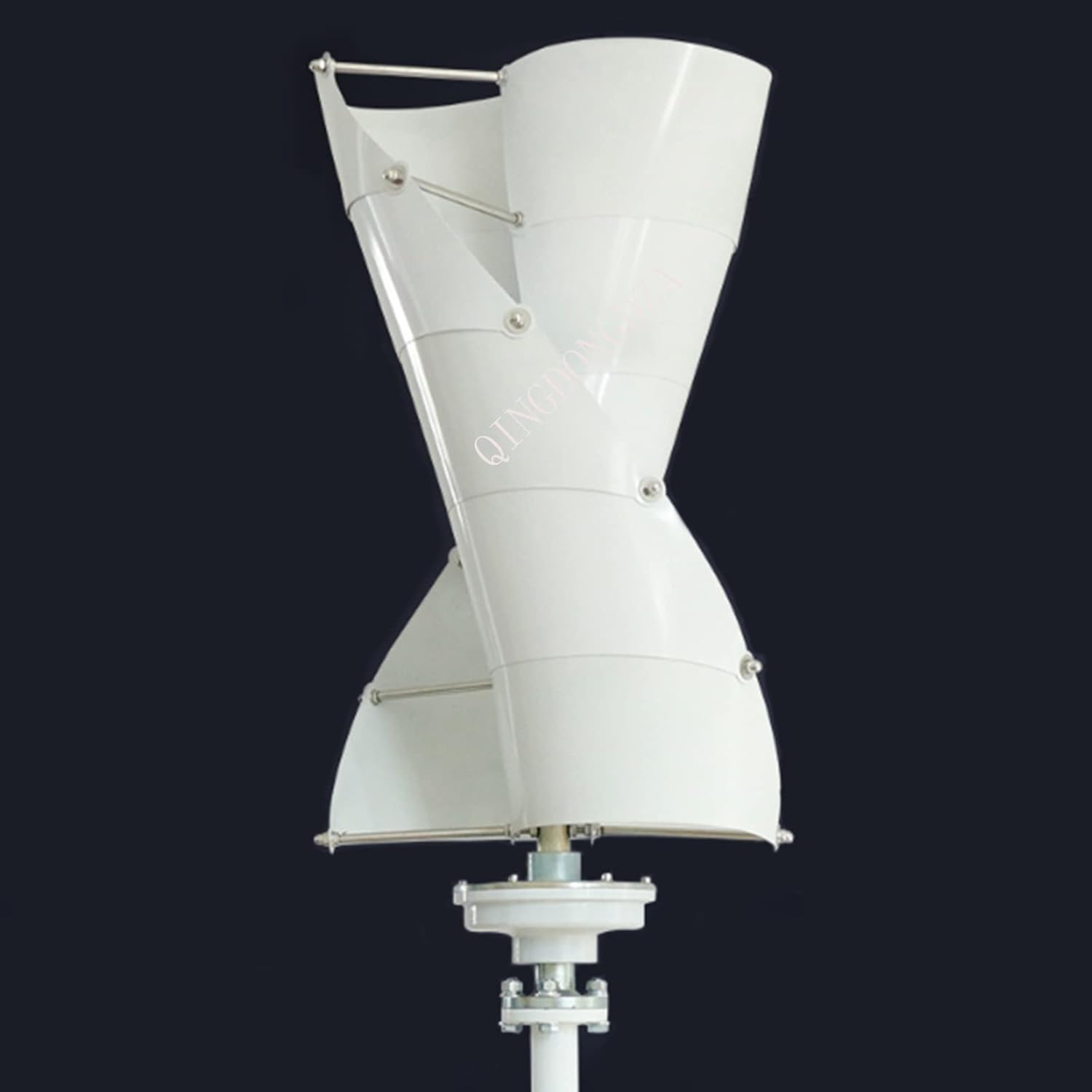 Wind Turbine Generator Kit, 5000W DC 12V 24V 48V 220V Spiral Wind Generator Kit 10 Blades with Controller for Courtyard Garden Lighting (White)