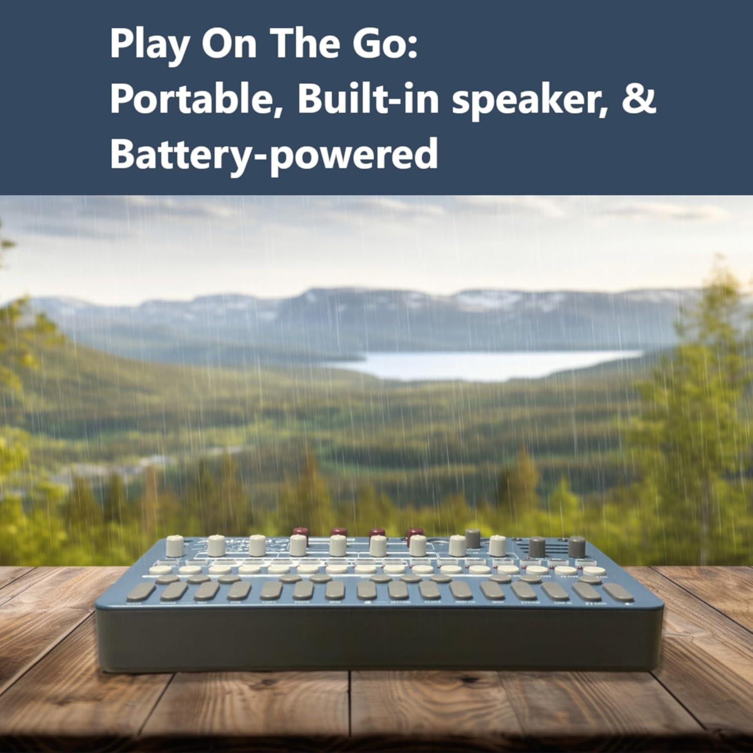 Sonicware Liven Ambient Ø [Soundscape Synthesizer] 4-Layer Ambient Generator for Drone, Pad, Atmos & Noise—Delay, Reverb, Wavetable Synth, Portable with Built-in Speaker & Battery Power