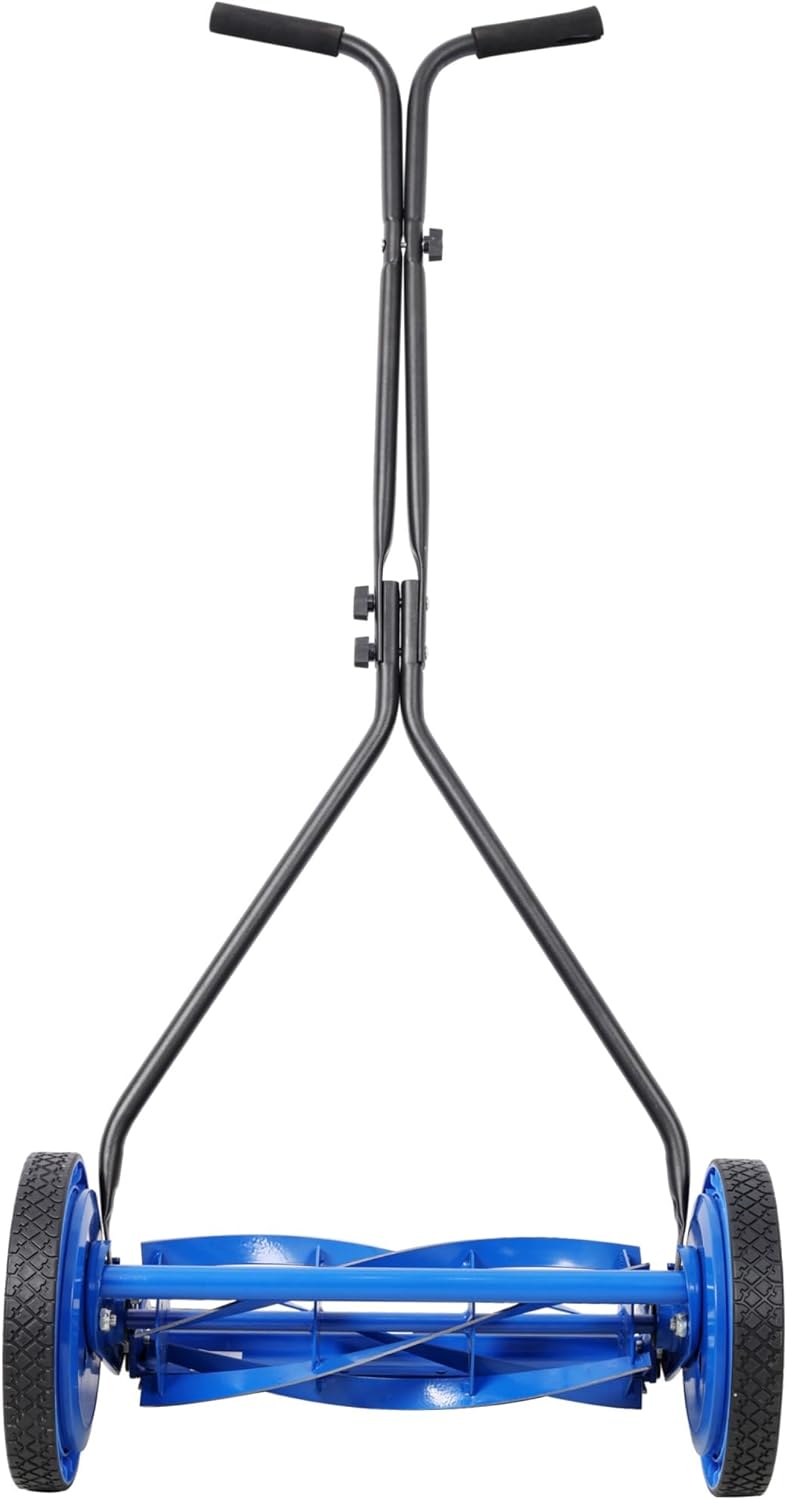 16-Inch Push Lawn Mower, 5-Blade Push Reel Lawn Mower