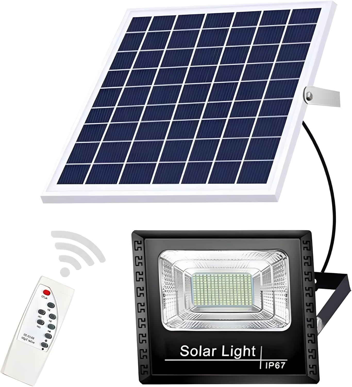 DuBom 100W-800W Solar Flood Light Outdoor Remote, 6000K Bright LED, IP67 Waterproof Solar Power Security Light Auto On/Off Dusk to Dawn for Yard, Gazebo, Shed, Barn, Porch, Patio, Garage, Garden,400w
