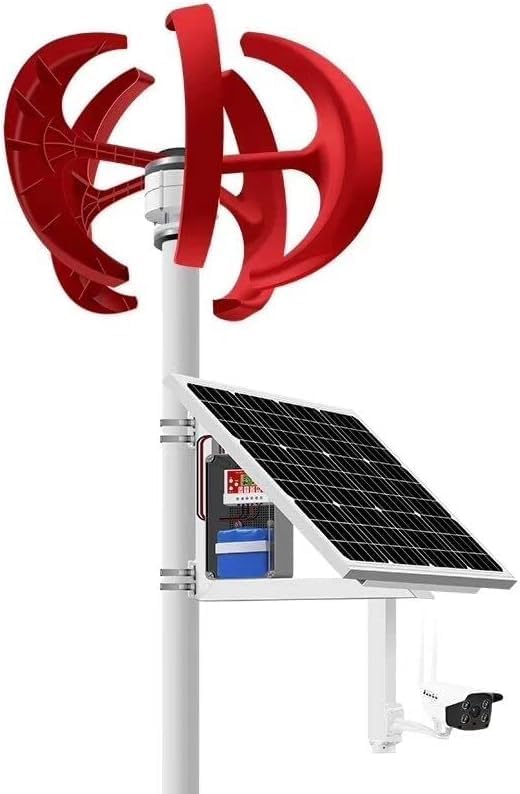 CAJUCA 3000W Vertical Axis Wind Turbine, Small Maglev Three Phase AC Vertical Wind Turbine for Home Or Camping (with MPPT Controller) ﻿