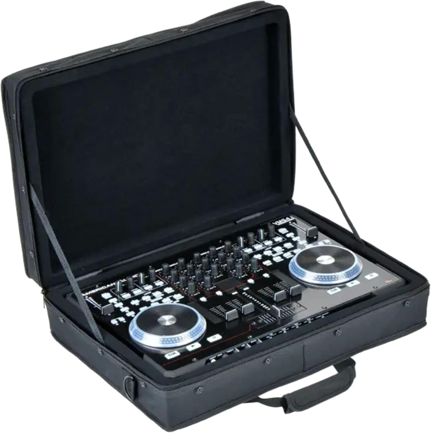 SKB 19”x13” Controller Soft Case - Padded Bag w/ Rigid Foam Frame, Shoulder Strap and Double Zippers for DJ Controllers & Small MIDI Keyboards, Black