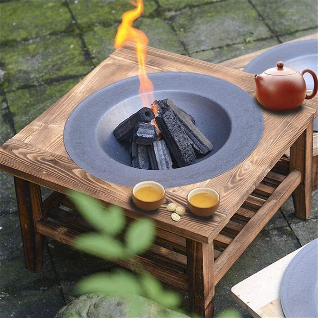 Outdoor Fire Pit Outdoor Fire Large Bonfire Wood Burning Patio Coal Grill Firepit for Outside Grill Charcoal Smokeless Grill with Spark Screen